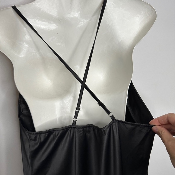 Sucrefas Women's Spaghetti Strap Dress Satin Sleeveless Cowl Neck - Picture 8 of 11